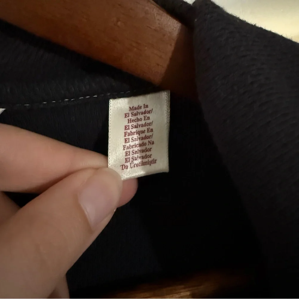 Original Penguin Black and Grey Zip Up Waffle Knit Lightweight Jacket
